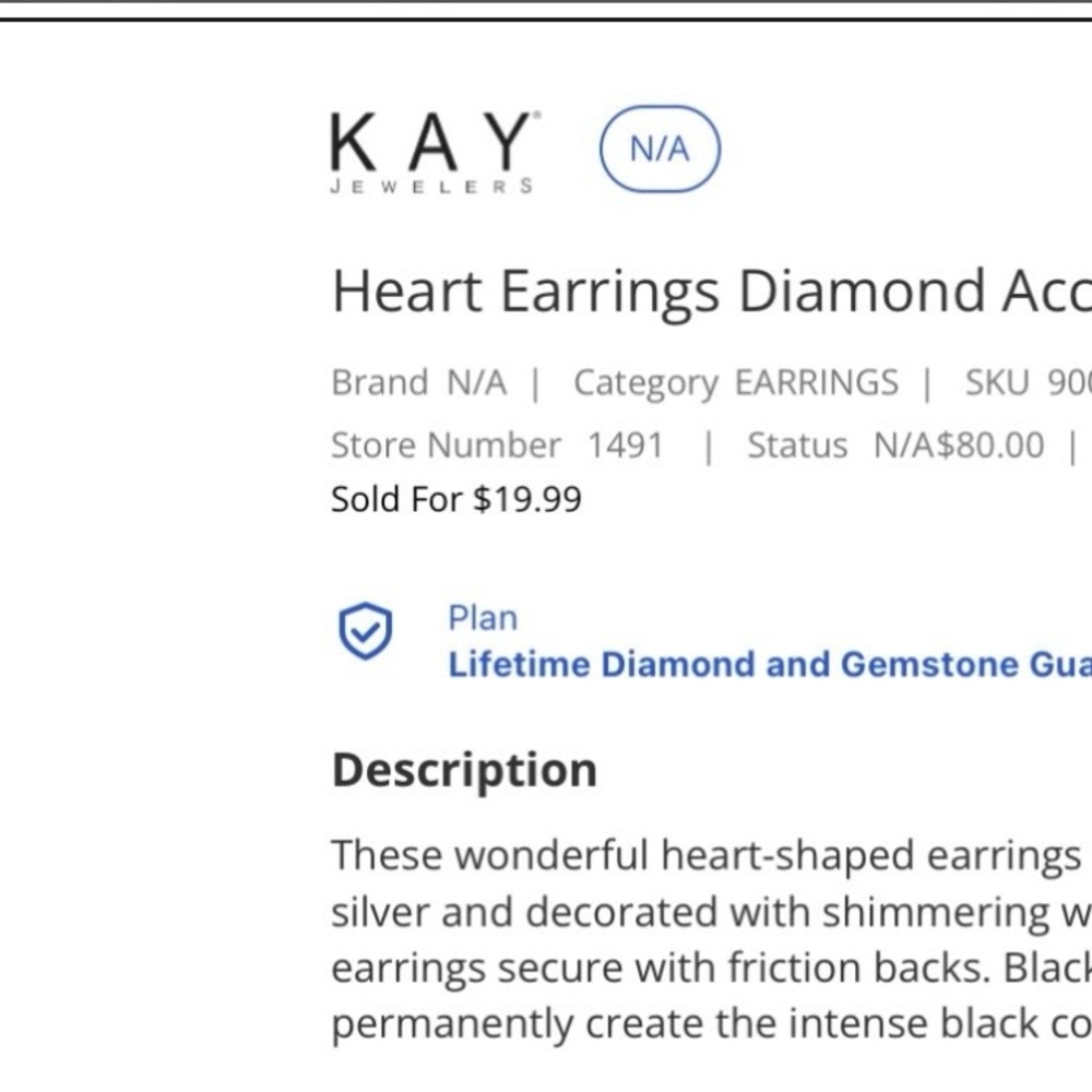 Kay Jewelers Silver Heart Necklace Set - Picture 7 of 10